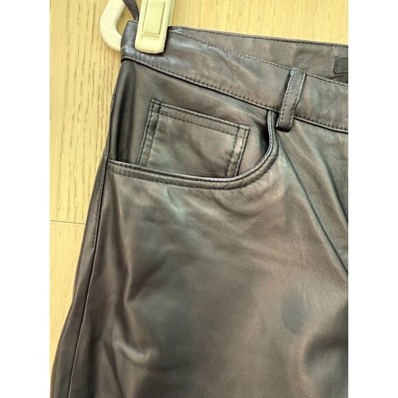 Brand new Vintage 2000's Men’s DKNY Genuine Leather Pants, size 31 - Picture 13 of 16